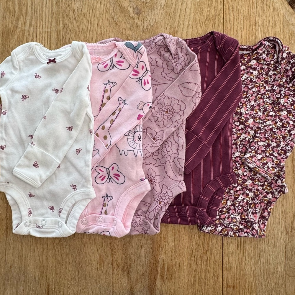 NWOT, Newborn, 5-Piece Carter's Baby Onesies